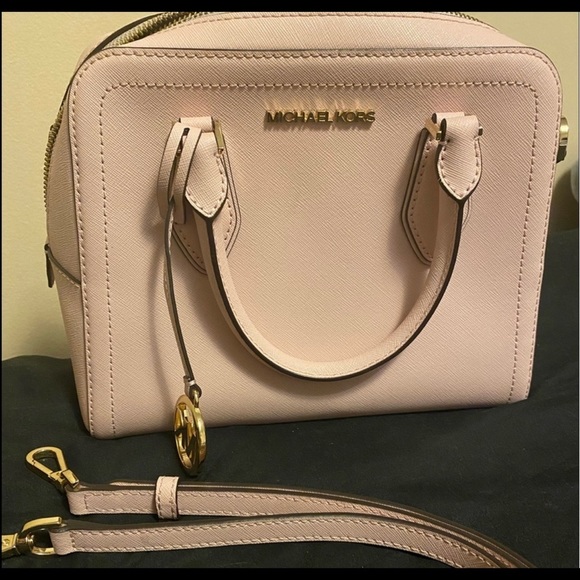 Michael Kors | Bags | Michael Kors Ayden Medium Dome Md Satchel Leather In Blush Pinkblossom Nwt 